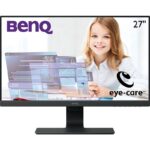 BenQ Monitor GW2780 27 Inch FHD 1080p 60Hz Eye-Care LED 1920x1080 Display IPS Brightness Intelligence Low Blue Light Flicker free Ultra Slim Bezel Cable Management System HDMI - Black