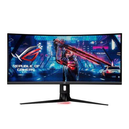 Asus ROG Swift PG35VQ Ultra Wide HDR Gaming Monitor  35 inch FALD 512 Zones Peak Brightness 1000nits Overclockable 200Hz   2ms G-SYNC Ultimate Display HDR 1000 Quantum dot  Smart Fan Control  Aura Sync Hi-fi-grade ESS Amplifier